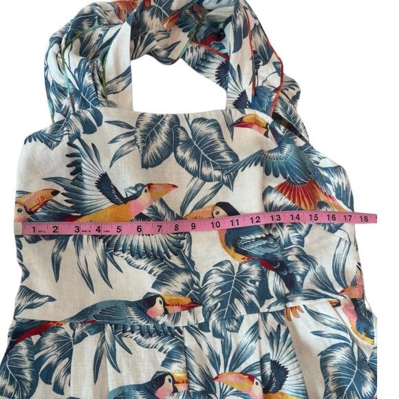 Farm Rio Toucans Crossed Back Frilled Jumpsuit - Picture 7 of 12